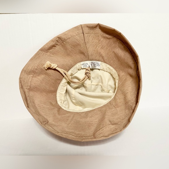 Scala Bucket hat 100 percent polyester dark tan - Picture 3 of 11